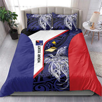 Personalised PNG West New Britain Province Bedding Set Bird of Paradise Tattoo Flag Motif - Polynesian Pride