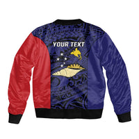 Personalised PNG West New Britain Province Bomber Jacket Bird of Paradise Tattoo Flag Motif - Polynesian Pride