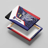 Personalised PNG West New Britain Province Canvas Wall Art Bird of Paradise Tattoo Flag Motif - Polynesian Pride