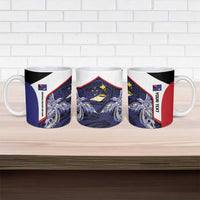 Personalised PNG West New Britain Province Ceramic Mug Bird of Paradise Tattoo Flag Motif LT9 - Polynesian Pride