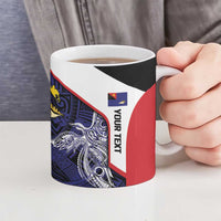 Personalised PNG West New Britain Province Ceramic Mug Bird of Paradise Tattoo Flag Motif LT9 - Polynesian Pride