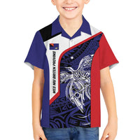 Personalised PNG West New Britain Province Family Matching Off Shoulder Maxi Dress and Hawaiian Shirt Bird of Paradise Tattoo Flag Motif - Polynesian Pride