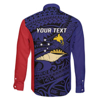 Personalised PNG West New Britain Province Family Matching Puletasi and Hawaiian Shirt Bird of Paradise Tattoo Flag Motif - Polynesian Pride