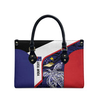 Personalised PNG West New Britain Province Leather Bag Bird of Paradise Tattoo Flag Motif - Polynesian Pride