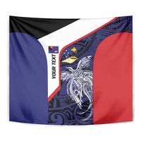 Personalised PNG West New Britain Province Tapestry Bird of Paradise Tattoo Flag Motif - Polynesian Pride