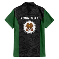 Personalised PNG Western Highlands Province Family Matching Off Shoulder Maxi Dress and Hawaiian Shirt Bird of Paradise Tattoo Flag Motif - Polynesian Pride