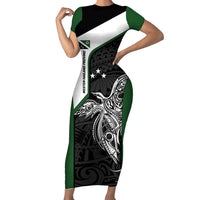 Personalised PNG Western Highlands Province Family Matching Short Sleeve Bodycon Dress and Hawaiian Shirt Bird of Paradise Tattoo Flag Motif - Polynesian Pride