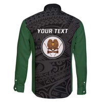 Personalised PNG Western Highlands Province Family Matching Summer Maxi Dress and Hawaiian Shirt Bird of Paradise Tattoo Flag Motif - Polynesian Pride