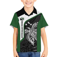 Personalised PNG Western Highlands Province Family Matching Summer Maxi Dress and Hawaiian Shirt Bird of Paradise Tattoo Flag Motif - Polynesian Pride