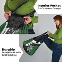 Personalised PNG Western Highlands Province Grocery Bag Bird of Paradise Tattoo Flag Motif - Polynesian Pride