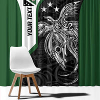 Personalised PNG Western Highlands Province Window Curtain Bird of Paradise Tattoo Flag Motif - Polynesian Pride