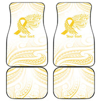 Be Bold Go Gold Polyneisan Ribbon Childhood Personalised Car Mats