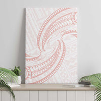 White Sunday Lotu Tamaiti Canvas Wall Art Polynesian Wave Pastel Blush - Polynesian Pride