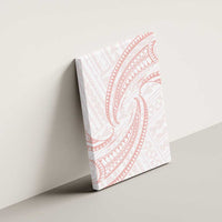 White Sunday Lotu Tamaiti Canvas Wall Art Polynesian Wave Pastel Blush - Polynesian Pride