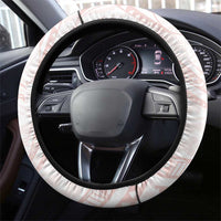 White Sunday Lotu Tamaiti Steering Wheel Cover Polynesian Wave Pastel Blush LT9 - Polynesian Pride