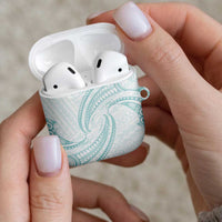 White Sunday Lotu Tamaiti AirPods Case Polynesian Wave Pastel Cyan LT9 - Polynesian Pride