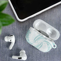 White Sunday Lotu Tamaiti AirPods Case Polynesian Wave Pastel Cyan LT9 - Polynesian Pride