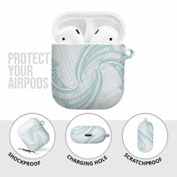 White Sunday Lotu Tamaiti AirPods Case Polynesian Wave Pastel Cyan LT9 - Polynesian Pride