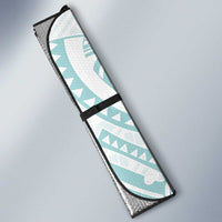 White Sunday Lotu Tamaiti Auto Sun Shade Polynesian Wave Pastel Cyan LT9 - Polynesian Pride