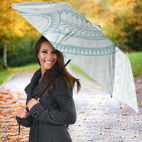White Sunday Lotu Tamaiti Umbrella Polynesian Wave Pastel Cyan - Polynesian Pride