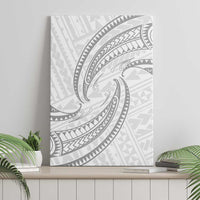 White Sunday Lotu Tamaiti Canvas Wall Art Polynesian Wave Pastel Gray - Polynesian Pride