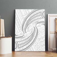 White Sunday Lotu Tamaiti Canvas Wall Art Polynesian Wave Pastel Gray - Polynesian Pride