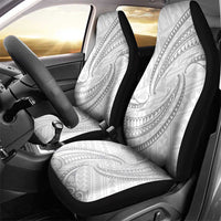 White Sunday Lotu Tamaiti Car Seat Cover Polynesian Wave Pastel Gray - Polynesian Pride
