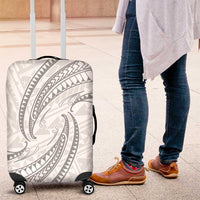 White Sunday Lotu Tamaiti Luggage Cover Polynesian Wave Pastel Gray - Polynesian Pride