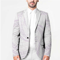 White Sunday Lotu Tamaiti Blazer Polynesian Wave Pastel Mauve - Polynesian Pride