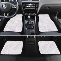 White Sunday Lotu Tamaiti Car Mats Polynesian Wave Pastel Mauve LT9 Set 4pcs Mauve - Polynesian Pride