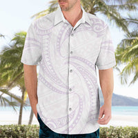 White Sunday Lotu Tamaiti Hawaiian Shirt Polynesian Wave Pastel Mauve - Polynesian Pride