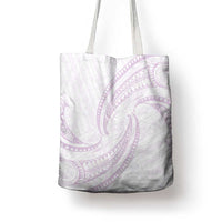 White Sunday Lotu Tamaiti Tote Bag Polynesian Wave Pastel Mauve - Polynesian Pride