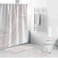 White Sunday Lotu Tamaiti Bathroom Set Polynesian Wave Pastel Nude LT9 Bathroom Set (4 pcs) Nude - Polynesian Pride