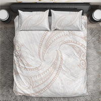 White Sunday Lotu Tamaiti Bedding Set Polynesian Wave Pastel Nude - Polynesian Pride