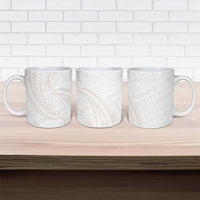 White Sunday Lotu Tamaiti Ceramic Mug Polynesian Wave Pastel Nude - Polynesian Pride