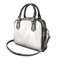 White Sunday Lotu Tamaiti Shoulder Handbag Polynesian Wave Pastel Nude - Polynesian Pride