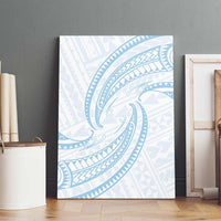 White Sunday Lotu Tamaiti Canvas Wall Art Polynesian Wave Pastel Sky Blue - Polynesian Pride