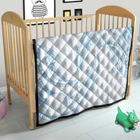 White Sunday Lotu Tamaiti Quilt Polynesian Wave Pastel Sky Blue - Polynesian Pride