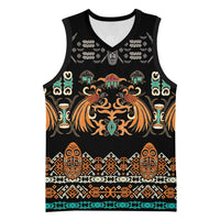 Black Batik Papua-inspired Pattern Basketball Jersey - Polynesian Pride