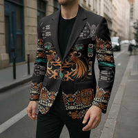 Black Batik Papua-inspired Pattern Blazer - Polynesian Pride
