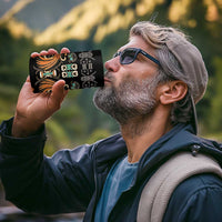 Black Batik Papua-inspired Pattern 4 in 1 Can Cooler Tumbler - Polynesian Pride