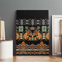 Black Batik Papua-inspired Pattern Canvas Wall Art - Polynesian Pride