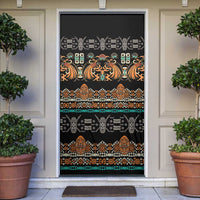 Black Batik Papua-inspired Pattern Door Cover LT9 Black - Polynesian Pride