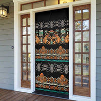 Black Batik Papua-inspired Pattern Door Cover LT9 - Polynesian Pride