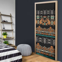 Black Batik Papua-inspired Pattern Door Cover LT9 - Polynesian Pride