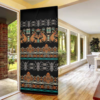 Black Batik Papua-inspired Pattern Door Cover LT9 - Polynesian Pride