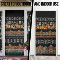 Black Batik Papua-inspired Pattern Door Cover LT9 - Polynesian Pride