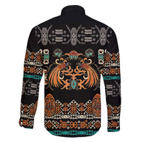 Black Batik Papua-inspired Pattern Family Matching Long Sleeve Bodycon Dress and Hawaiian Shirt - Polynesian Pride