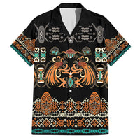 Black Batik Papua-inspired Pattern Family Matching Short Sleeve Bodycon Dress and Hawaiian Shirt - Polynesian Pride
