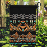 Black Batik Papua-inspired Pattern Garden Flag - Polynesian Pride